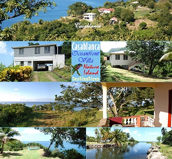 Casablanca, private oceanfront villa, Dominica's popular mid west coast